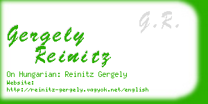 gergely reinitz business card